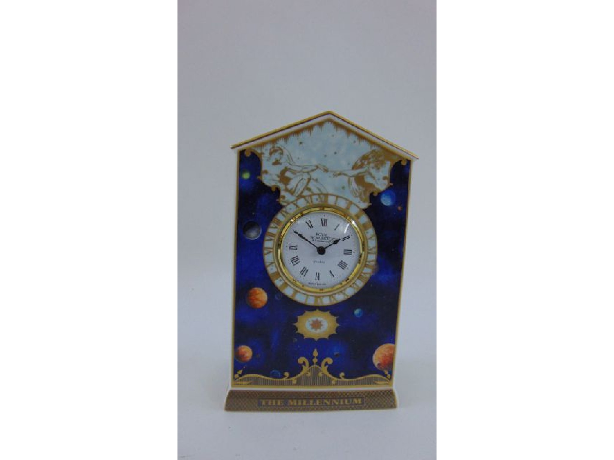 Appraisal: A Royal Worcester porcelain clock case of architectural form to