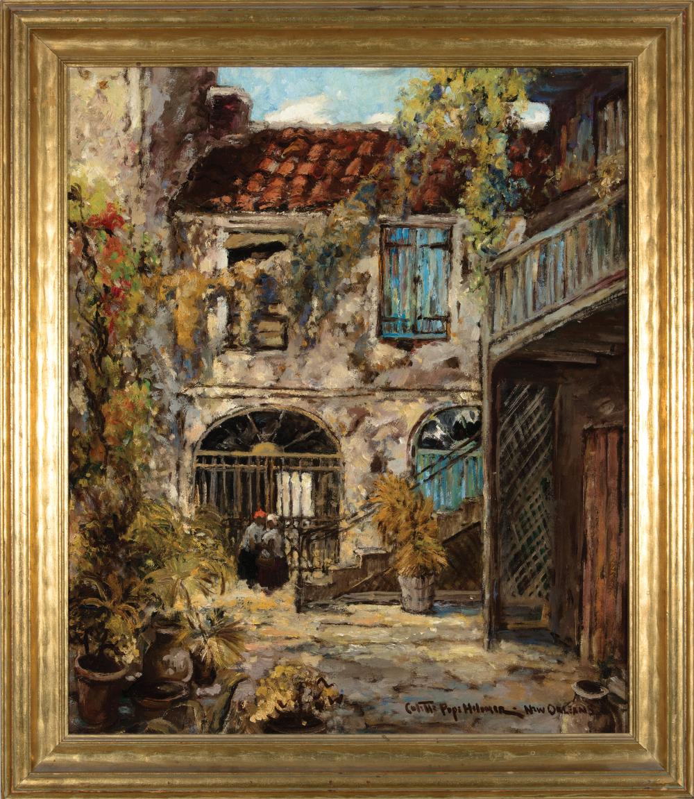 Appraisal: Colette Pope Heldner American Louisiana - Old Courtyard on St