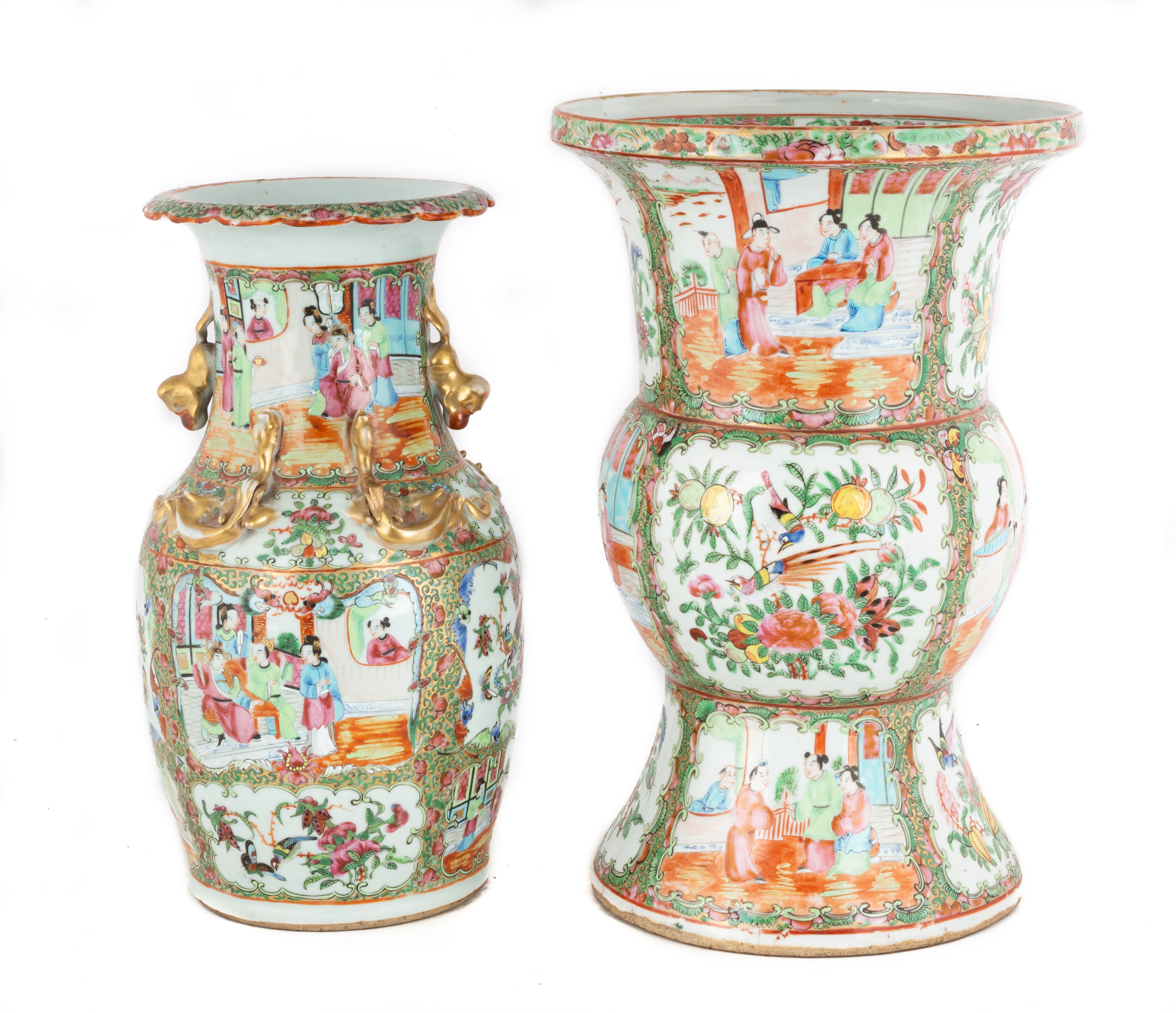 Appraisal: CHINESE ROSE MEDALLION VASES th century