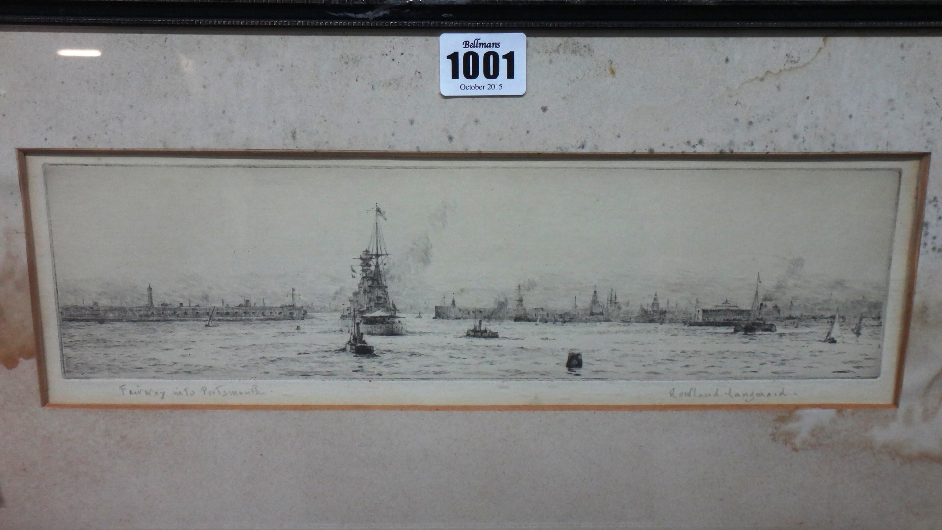 Appraisal: Roland Langmaid - Portsmouth etching signed in pencil cm x