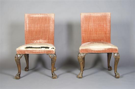 Appraisal: A Pair of George II Style Side Chairs Height inches