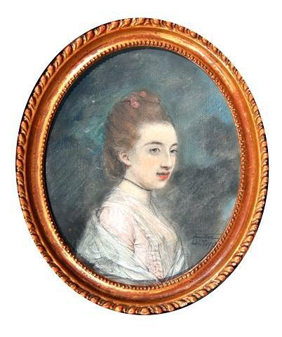 Appraisal: HUGH DOUGLAS HAMILTON Irish - A portrait of Miss Charlotte