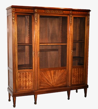 Appraisal: A French Style Display Cabinet Bookcase ca Early th Century