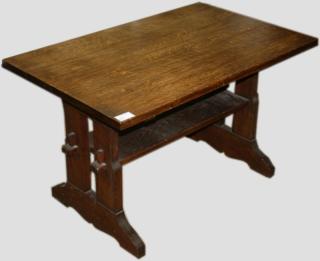 Appraisal: Stickley oak Arts and Crafts library table mortise and tennon