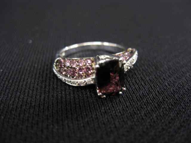 Appraisal: Garnet Diamond Ring carats of fine Brazilian garnets with diamonds