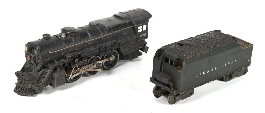 Appraisal: LIONEL O GAUGE LOCOMOTIVE AND TENDER - - Engine with