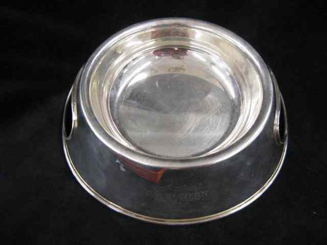 Appraisal: Sterling Silver Dog Bowl by David Stern classic form ''