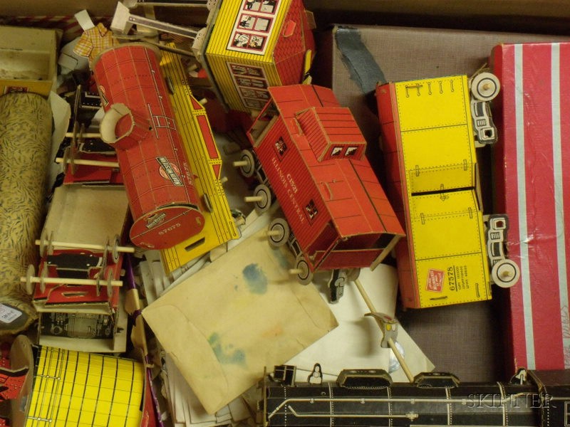 Appraisal: Lot of Paper Dolls and a Paper Freight Train th