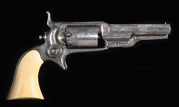 Appraisal: A factory engraved Colt Model Root Type sidehammer percussion revolver