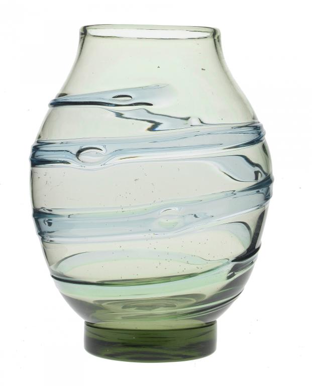 Appraisal: A JAMES POWELL GLASS OVOID VASE DESIGNED BY JAMES HOGAN