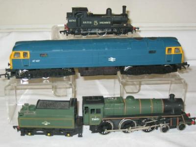 Appraisal: Three playworn locomotives including Hornby Class - - tank and