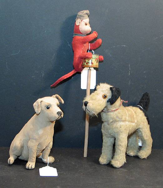 Appraisal: th Century German Animals A good Steiff dog an terrier