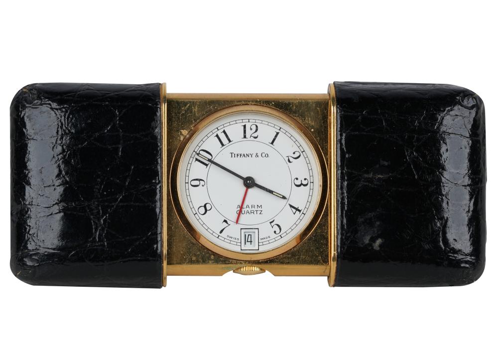 Appraisal: TIFFANY CO TRAVEL CLOCKthe dial signed 'Tiffany Co ' below