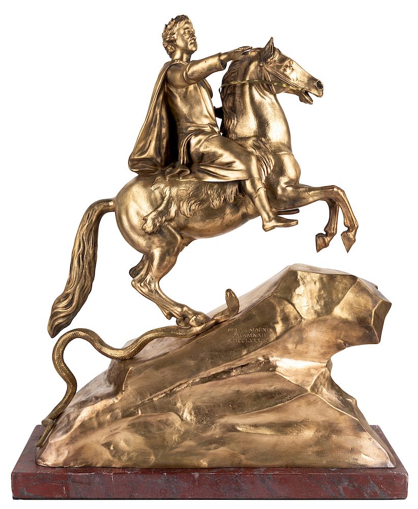 Appraisal: AN ORIGINAL TH CENTURY CASTING OF THE BRONZE HORSEMAN AFTER