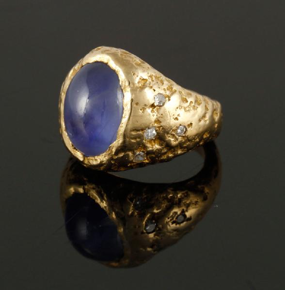 Appraisal: - Ladies' K Sapphire and Diamond Ring Ladies' K gold