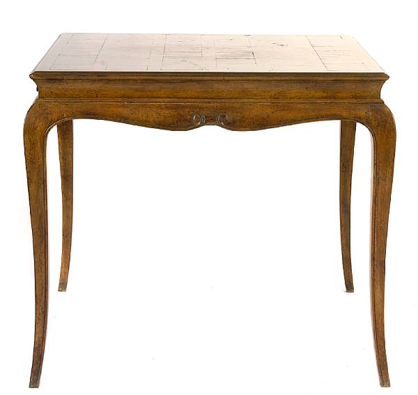 Appraisal: A Louis XV style walnut card table th century height