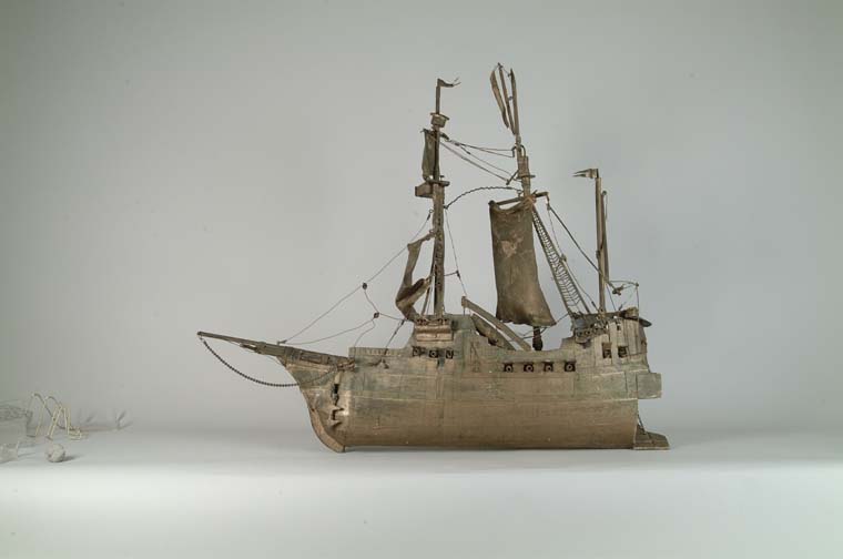 Appraisal: PAPIER-M CH SHIP MODEL SIZE l x h CONDITION Fair