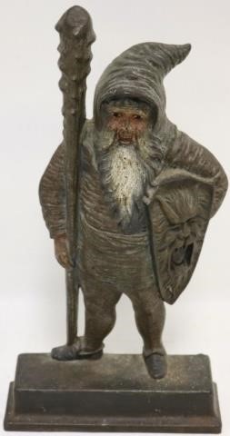 Appraisal: GNOME WARRIOR DOORSTOP CA BRADLEY HUBBARD HIGHLY DETAILED FANTASY FIGURE