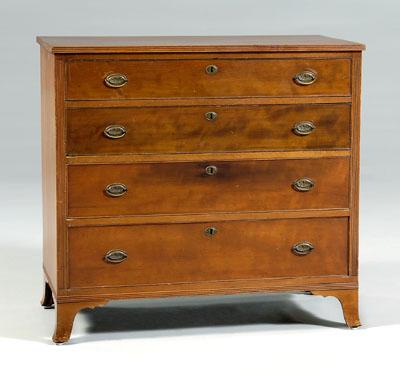 Appraisal: American Federal chest of drawers cherry with white pine secondary