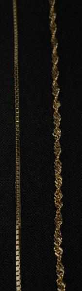 Appraisal: Lot of K Y Gold Necklaces Description Includes one mm