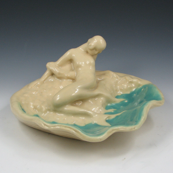 Appraisal: Rookwood Mermaid Shell Tray - Rare Mint Very rare Rookwood