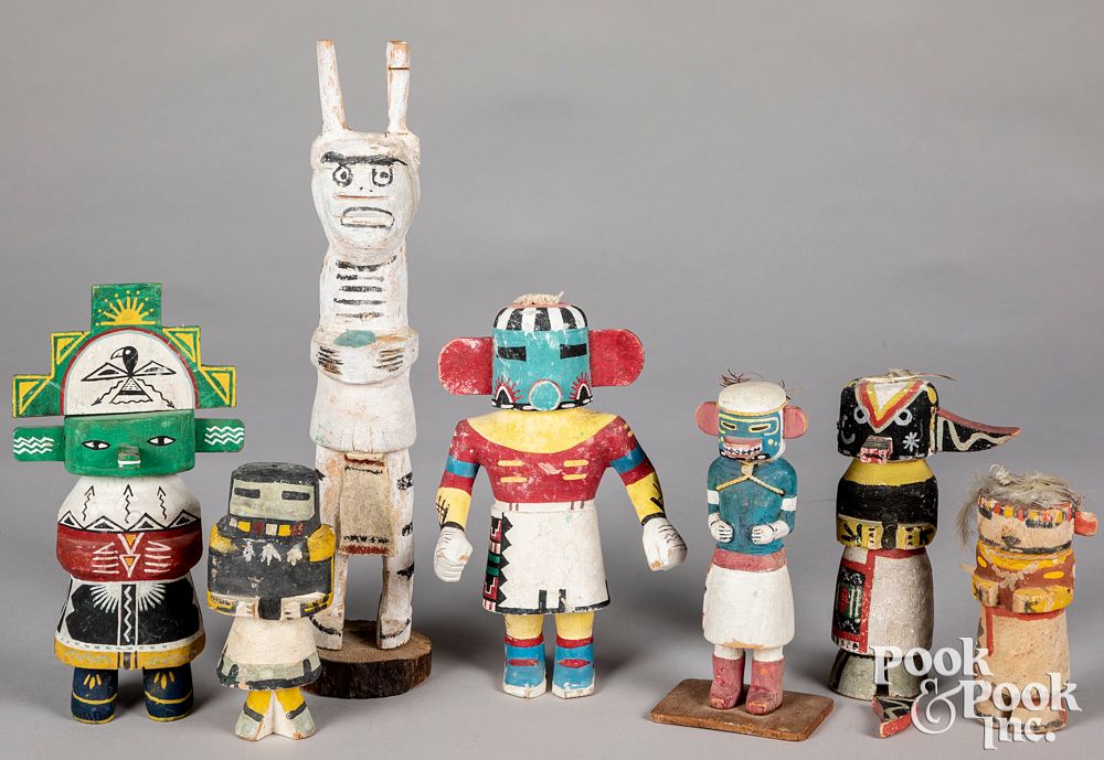 Appraisal: Group of Hopi Indian Kachina figures Group of Hopi Indian