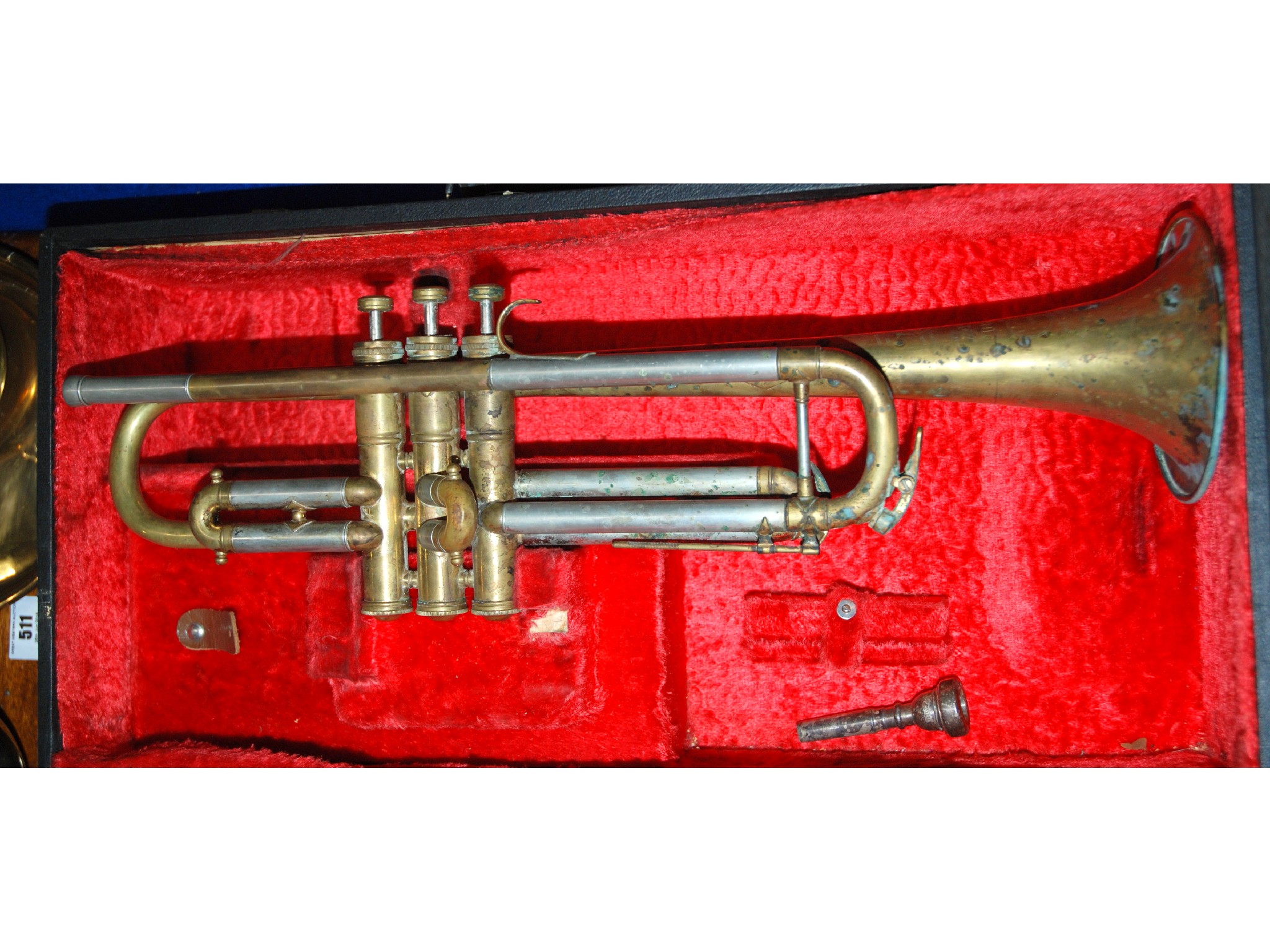 Appraisal: A brass trumpet in case