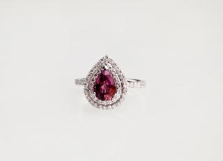 Appraisal: Lady's Platinum Dinner Ring with a pear shaped Lady's Platinum