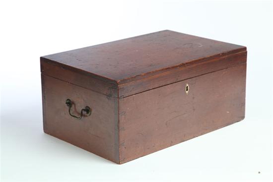 Appraisal: SHAKER DOCUMENT BOX Enfield Connecticut mid th century cherry with