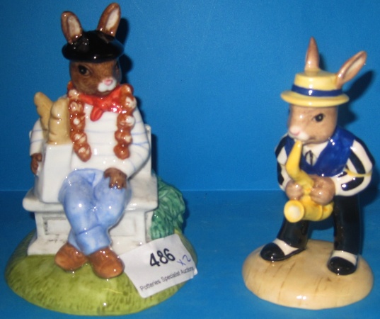 Appraisal: Royal Doulton Bunnykins figures Parisian DB and Saxaphone DB Both