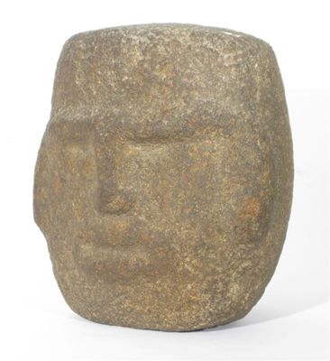 Appraisal: A stone head probably Indian inches cm high