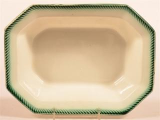 Appraisal: Leeds Soft Paste Green Feather Edge Bowl Leeds Soft Paste