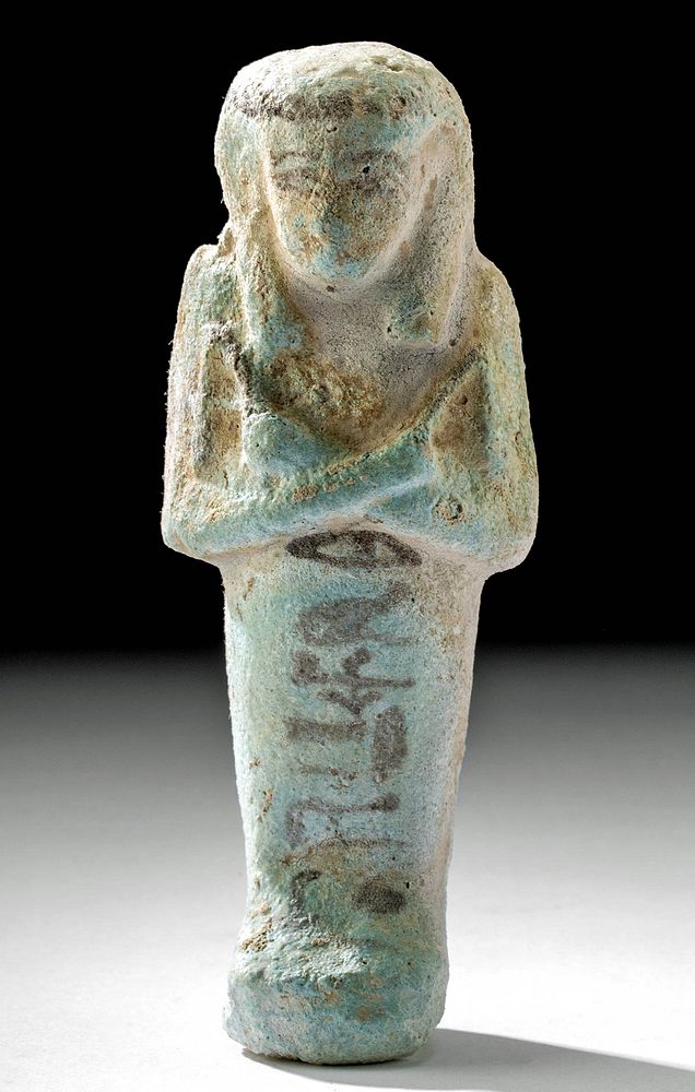 Appraisal: Egyptian New Kingdom Glazed Faience Ushabti Ancient Egypt New Kingdom