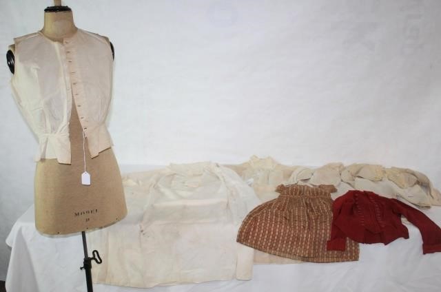 Appraisal: LOT OF PIECES OF TH CENTURY CLOTHING RANGINGFROM TO TO