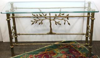 Appraisal: Manner of Diego Giacometti Bronzed Console Table Late th century