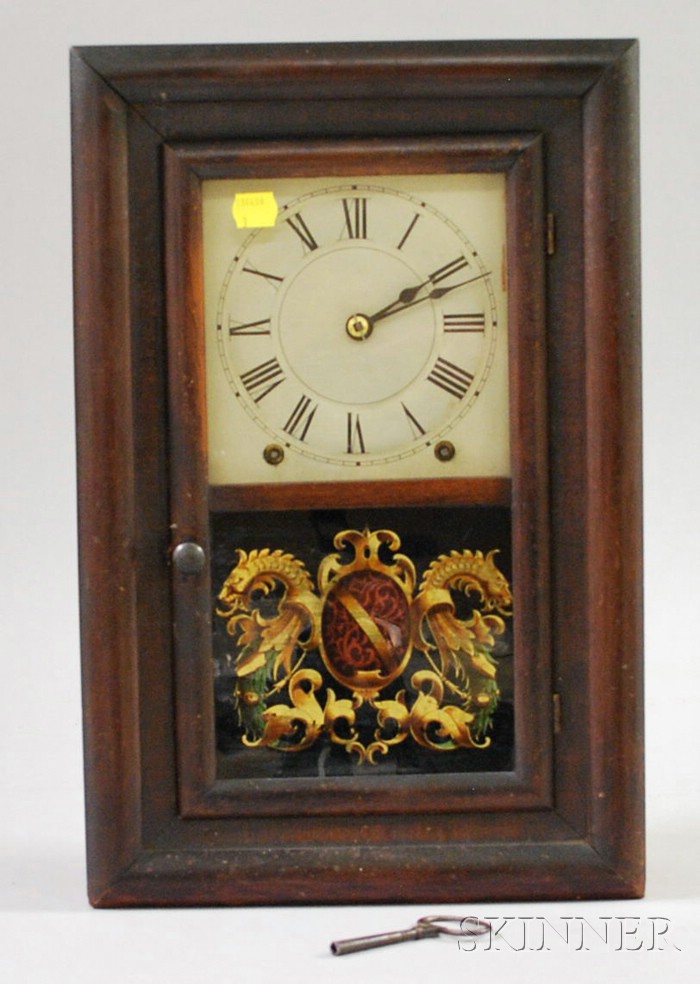 Appraisal: Miniature Mahogany Ogee Shelf Clock by Seth Thomas with eight-day