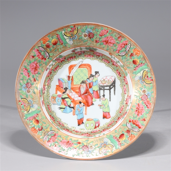 Appraisal: Chinese Export Style gilt and famille rose enameled porcelain dish