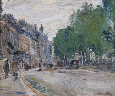 Appraisal: Ronald Ossory Dunlop Irish - Street scene possibly in London