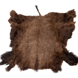 Appraisal: A Buffalo Hide Rug th Century feet x feet inches