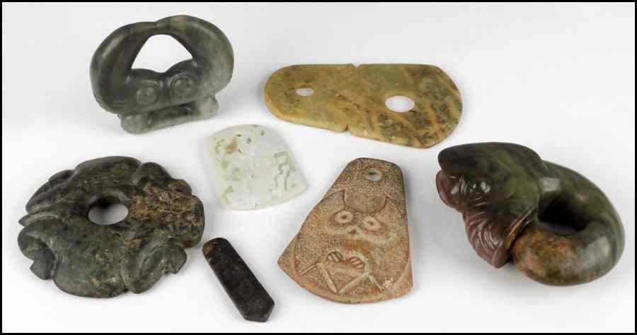 Appraisal: COLLECTION OF STONE CARVINGS Largest '' x '' x ''