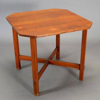 Appraisal: Gustav Stickley Inch Clipcorner Table Co-joined Mark Height inches