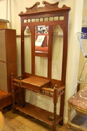 Appraisal: EDWARDIAN PINE HALL STAND