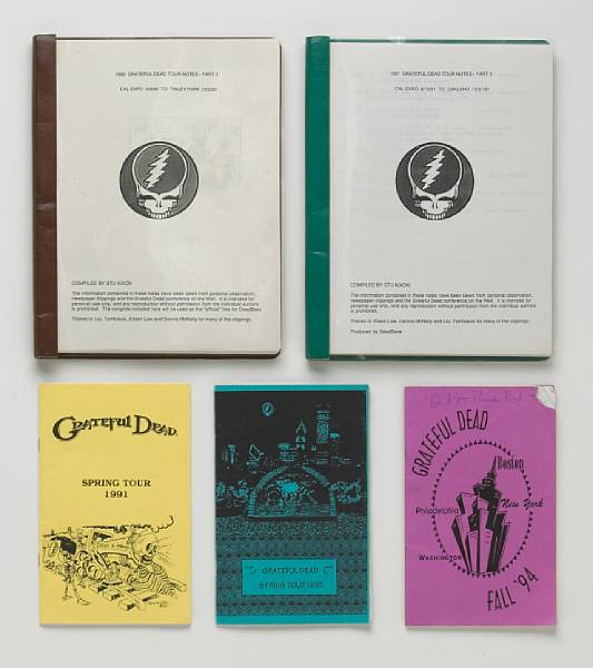 Appraisal: A Vince Welnick collection of Grateful Dead tour itineraries s