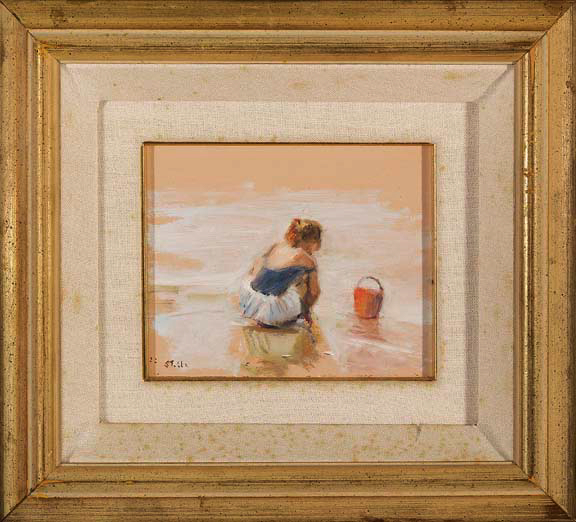 Appraisal: Marie Stobbe American New York - Girl with Red Bucket