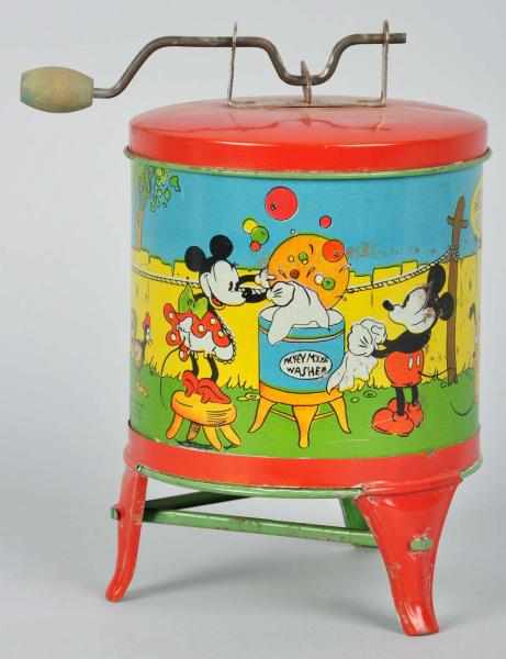 Appraisal: Tin Ohio Art Mickey Minnie Washing Machine Toy Description American