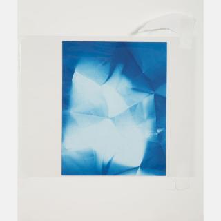 Appraisal: Walead Beshty b Untitled Cyanotype Initialed and numbered WBC P