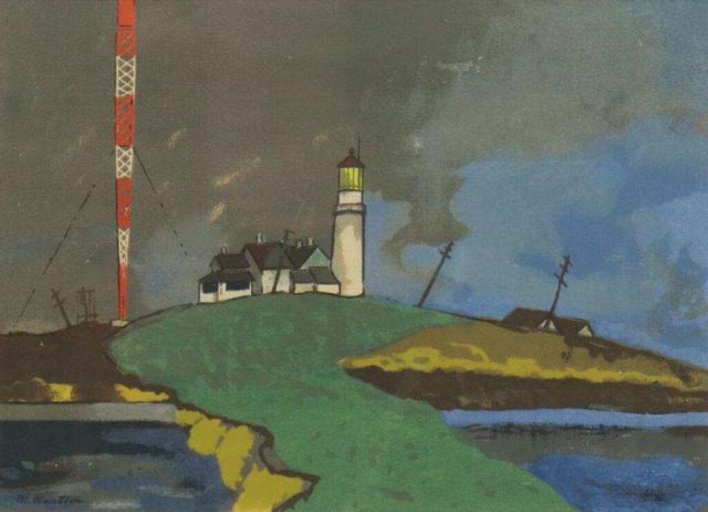 Appraisal: Framed silkscreen print on paper The Lighthouse signed in print