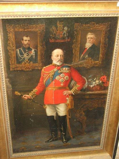 Appraisal: E FAUSTIN - Full length portrait of King Edward VII