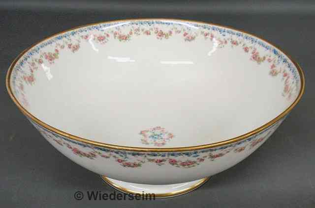 Appraisal: Haviland Co centerpiece bowl with floral and swag decoration h