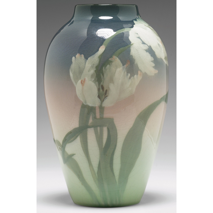 Appraisal: Exceptional Rookwood vase bulbous and tapered shape covered in an